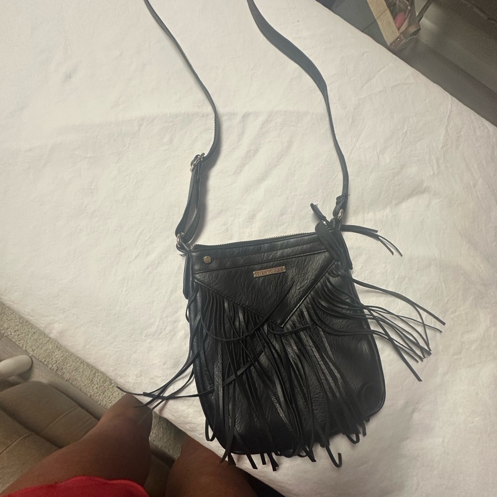 Black Fringe Crossbody Bag